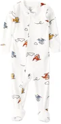 Carter's Pijama din fleece cu botosei Ivory Helicopter foto