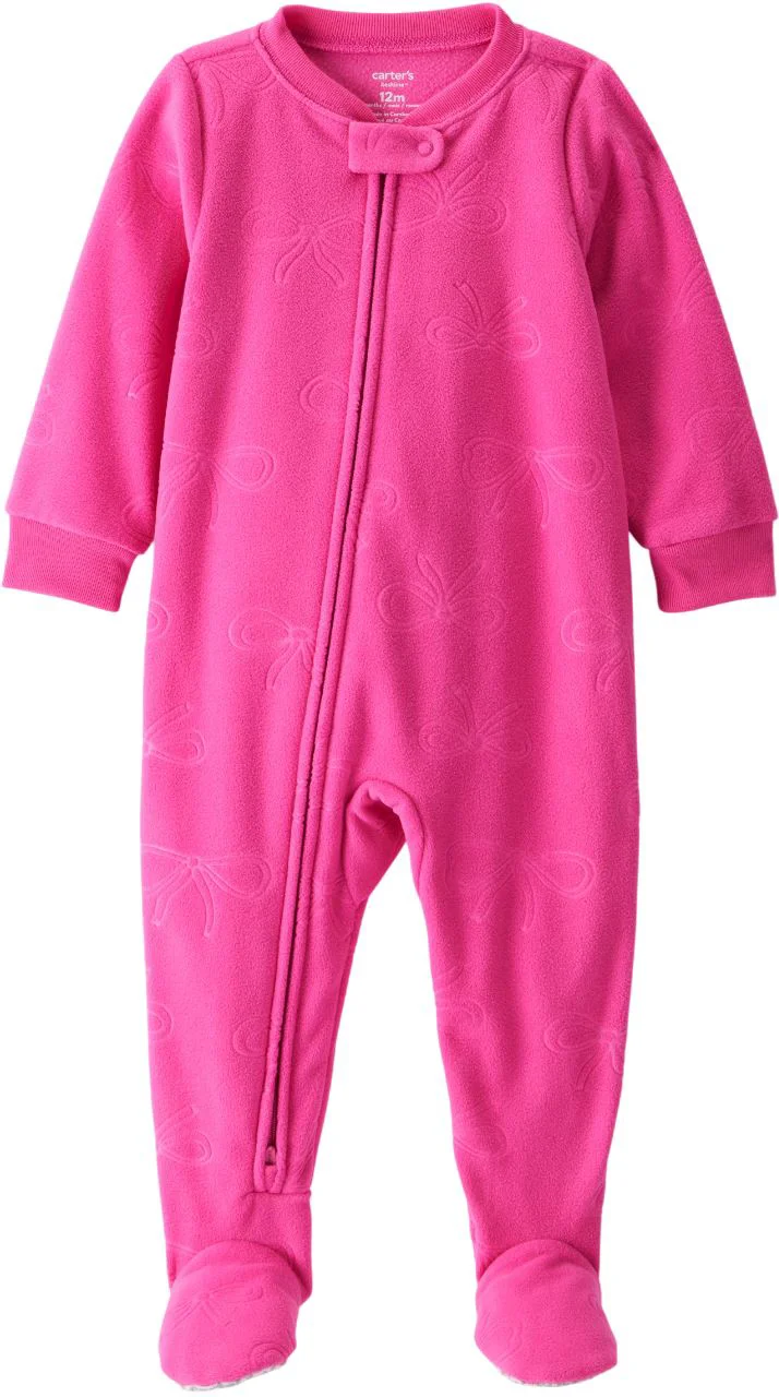 image for Carter's Pijama din fleece cu botosei Pink Bow foto