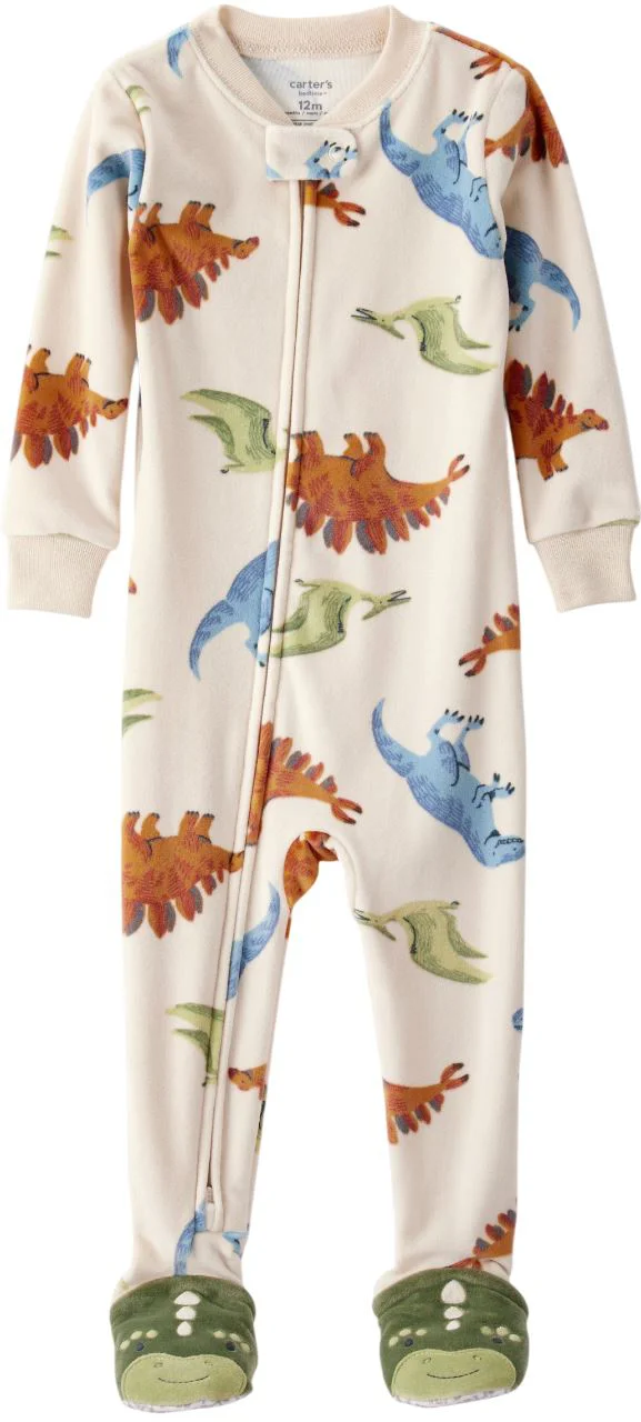 image for Carter's Пижама с носочками DreamPlush Tan Dinosaur foto