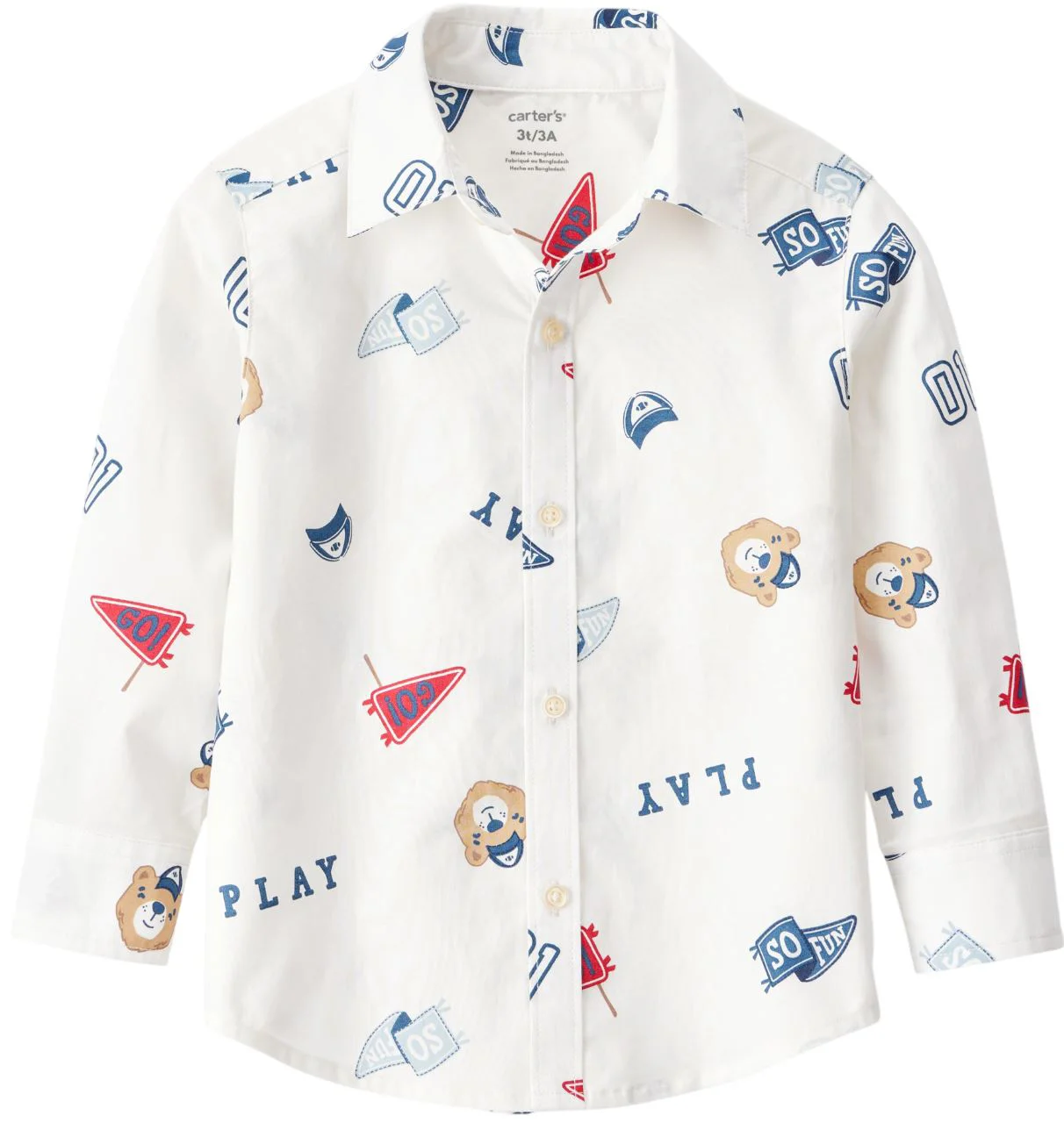 image for Carter's Camasa din bumbac Bear Multi foto