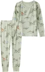 Carter's Pijama din viscoza PurelySoft Green Dino foto