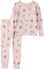 Carter's Pijama din viscoza PurelySoft Pink Woodland foto