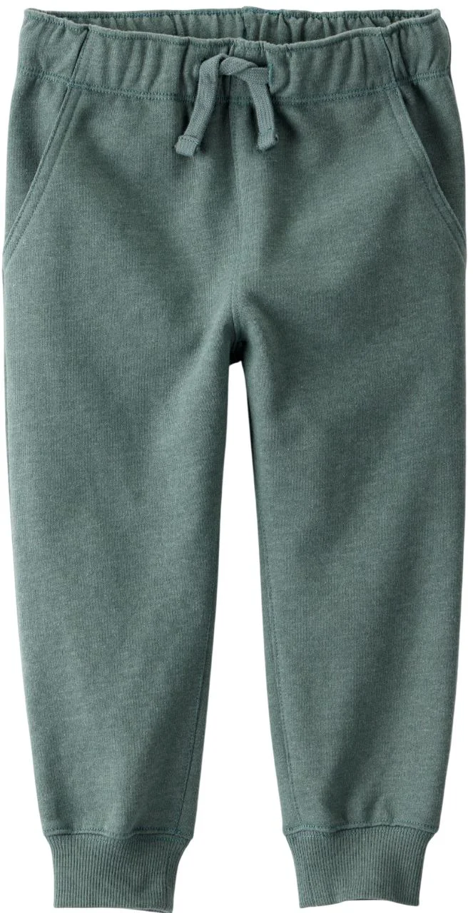 image for Carter's Pantaloni Solid Fleece Cotton Jogger Green foto