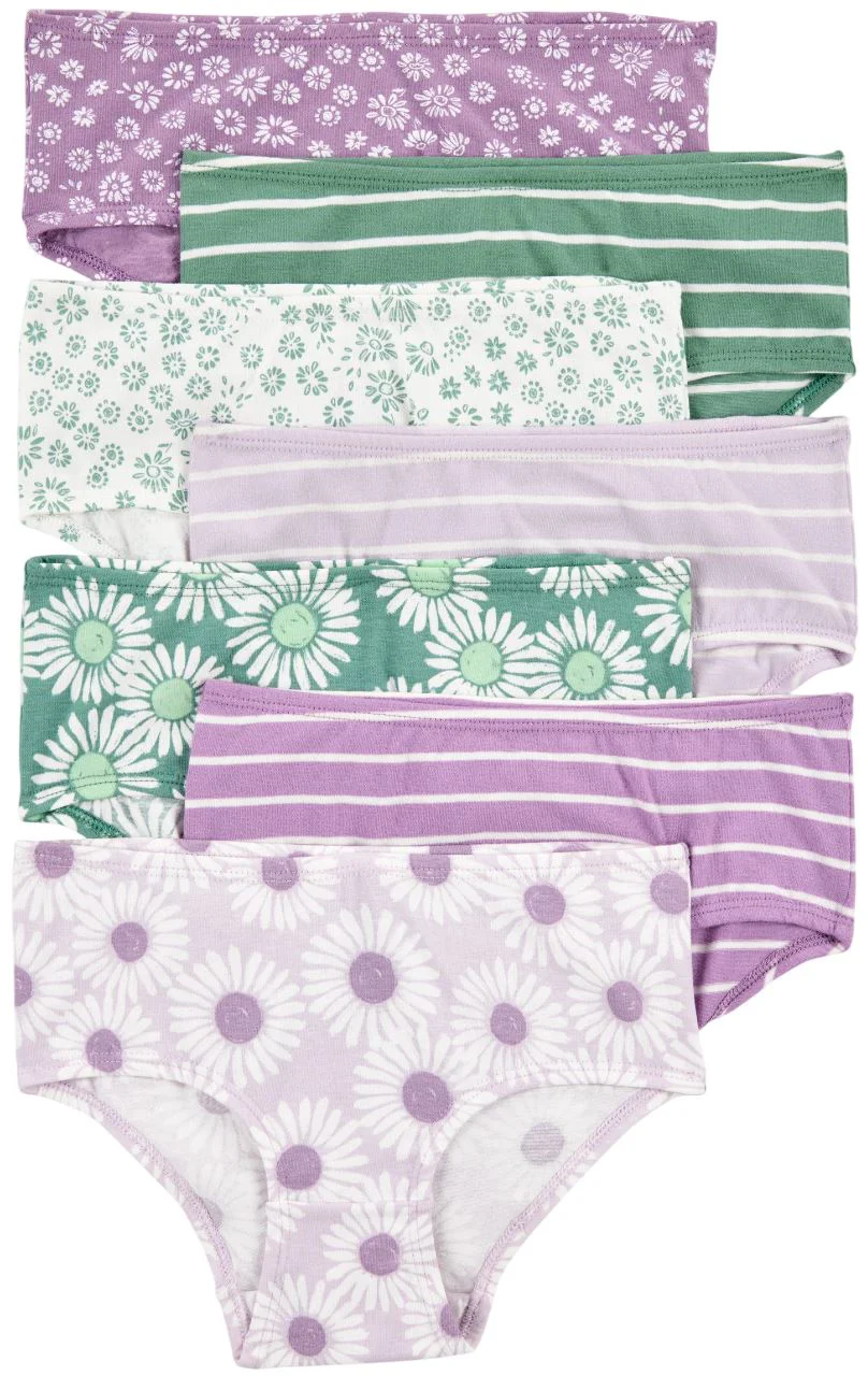 image for Carter's Set 7 chilotei Purple-Green Florals foto