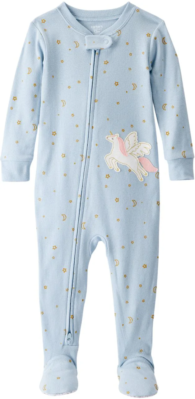 image for Carter's Пижама из хлопка с носочками Blue Unicorn foto