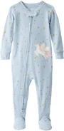 Carter's Пижама из хлопка с носочками Blue Unicorn foto