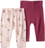 Carter's Set 2 pantaloni din viscoza PurelySoft Deer Burgundy foto