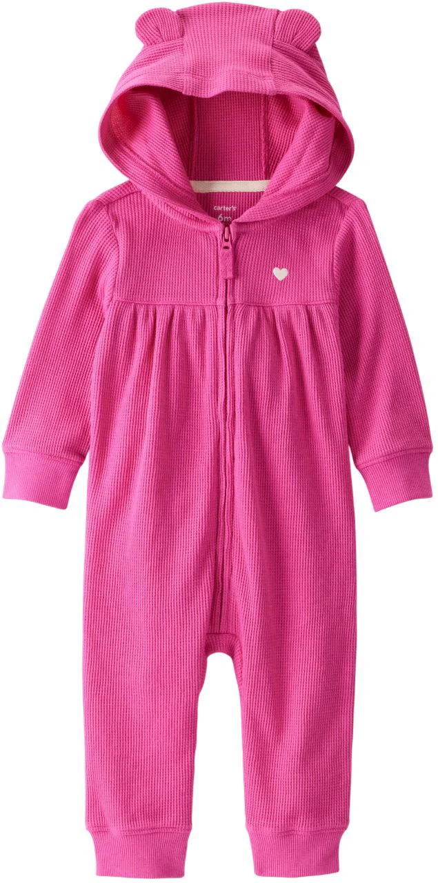 image for Carter's Комбинезон с капюшоном Pink Heart Thermal foto