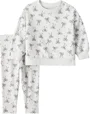 Carter's Set 2 piese Grey Bow - bluza si colanti foto