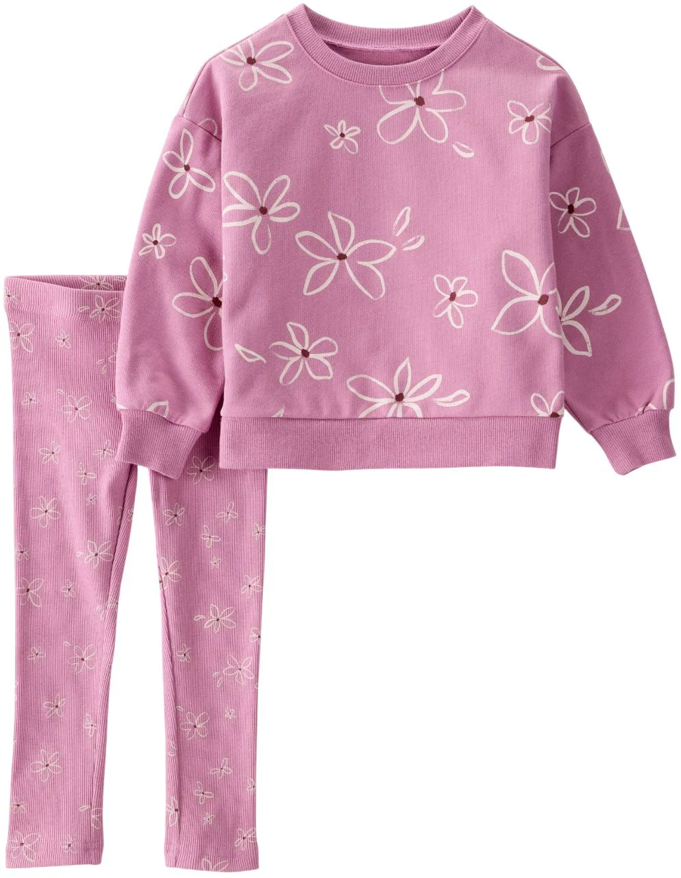 image for Carter's Set 2 piese Purple Floral - hanorac si pantaloni foto
