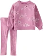 Carter's Set 2 piese Purple Floral - hanorac si pantaloni foto