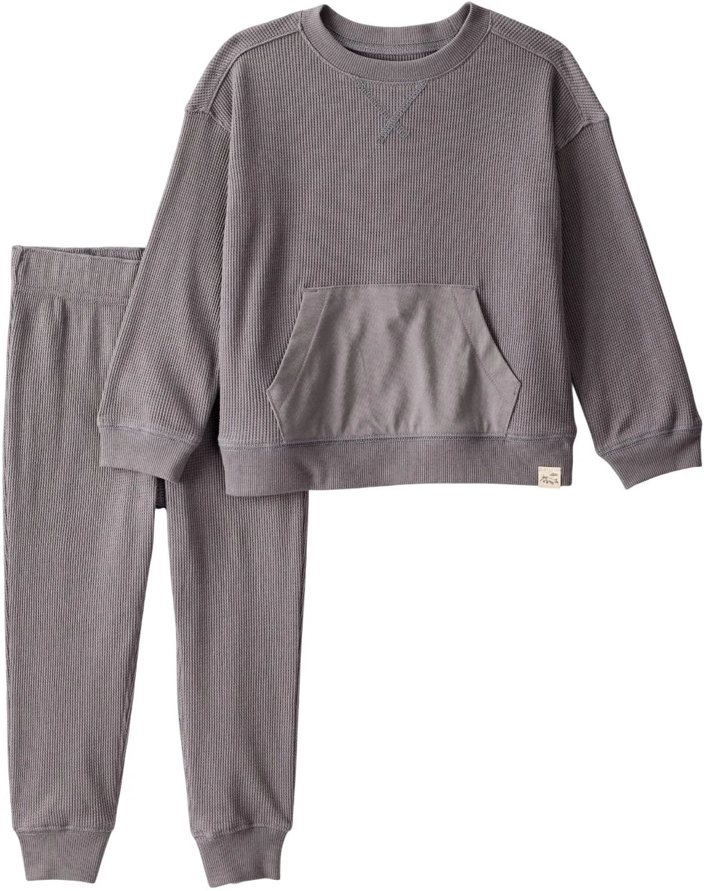 image for Carter's Set 2 piese Grey Waffle - bluza si pantaloni foto