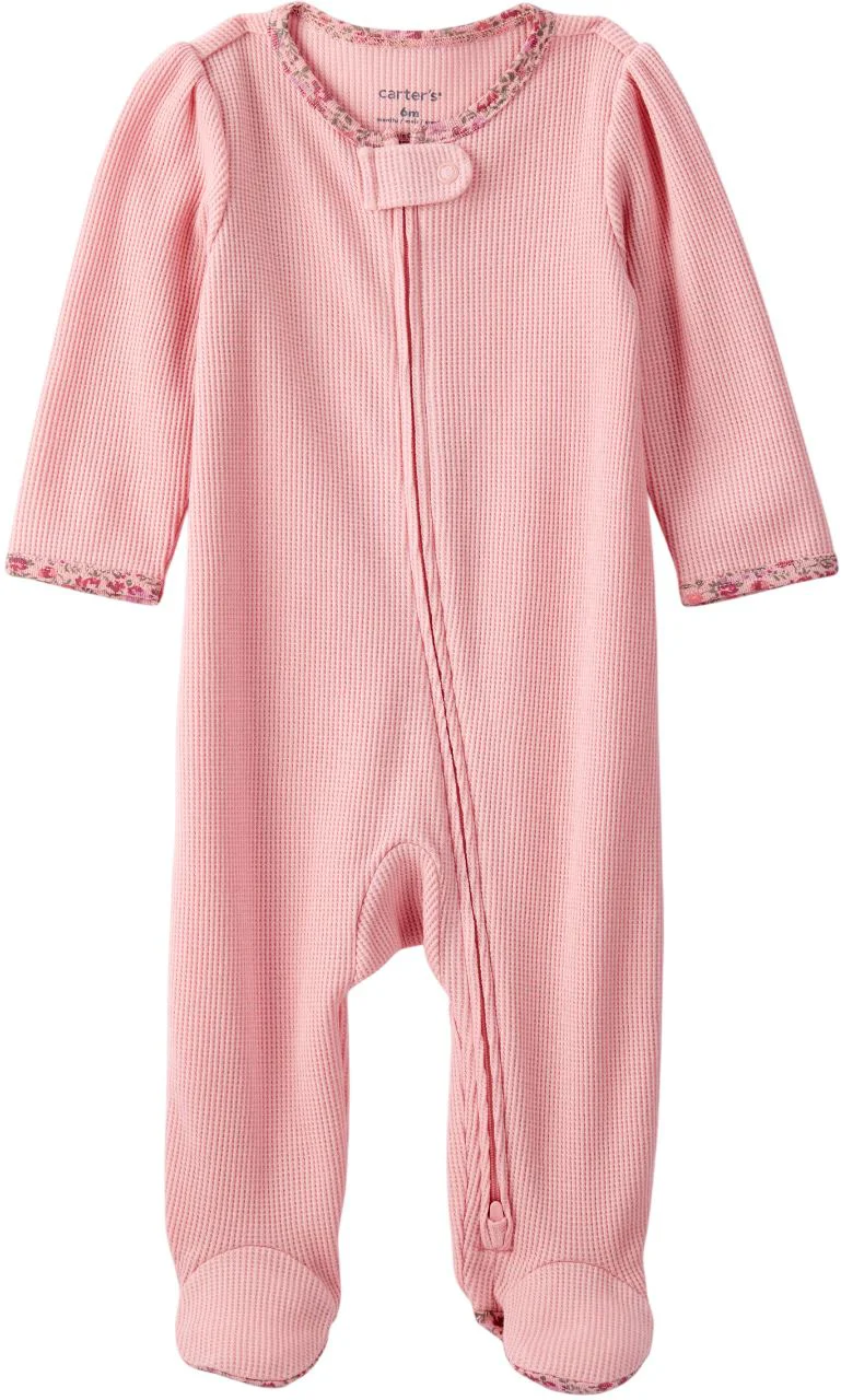 image for Carter's Pijama texturata Pink Floral Trim foto