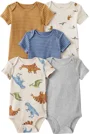 Carter's Set 5 body cu maneca scurta Dino Stripe foto