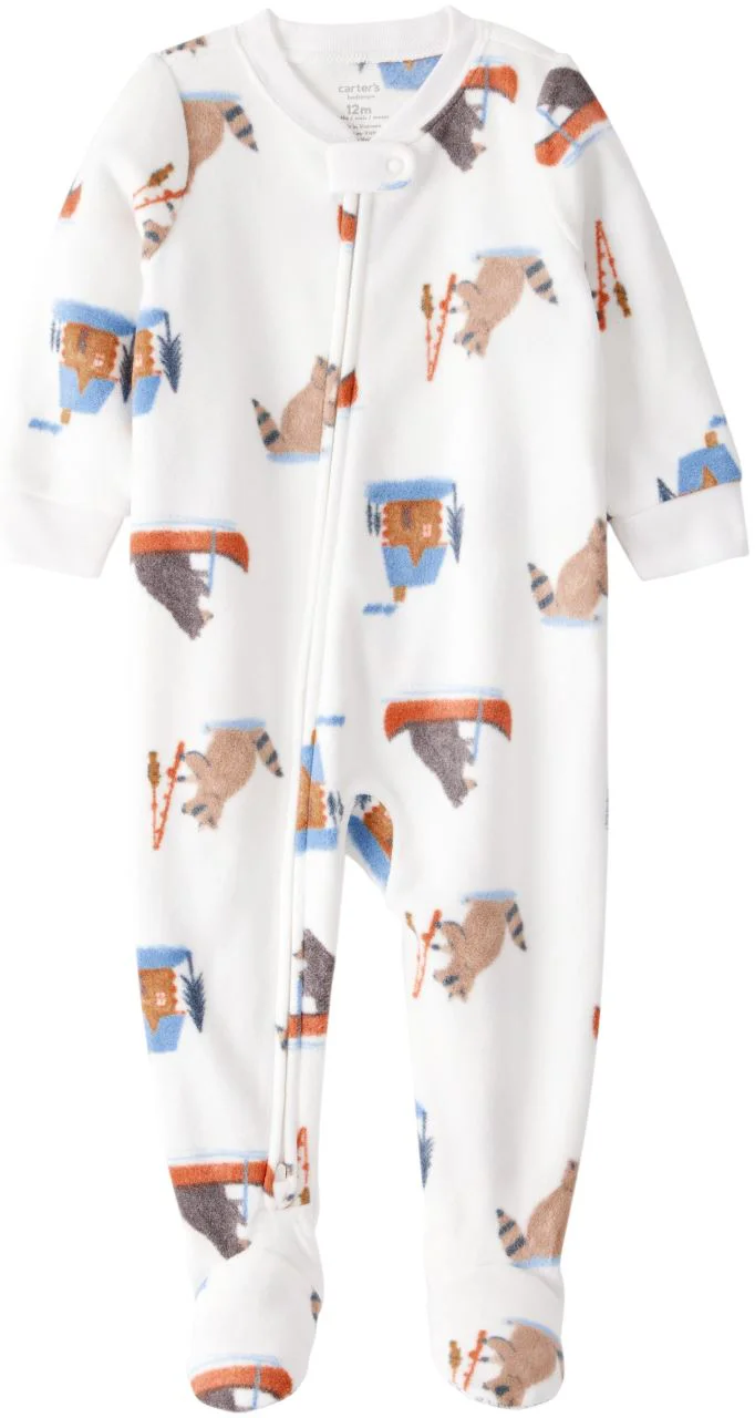 image for Carter's Pijama din fleece Ivory Woodland foto