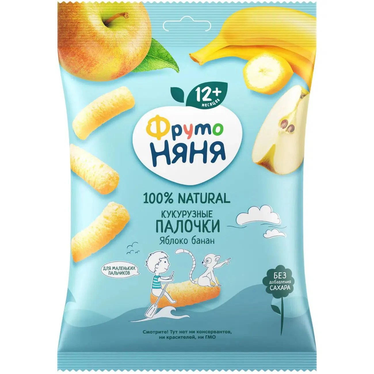 image for Кукурузные палочки ФрутоНяня с яблоком и бананом (12+ мес.), 20 г foto