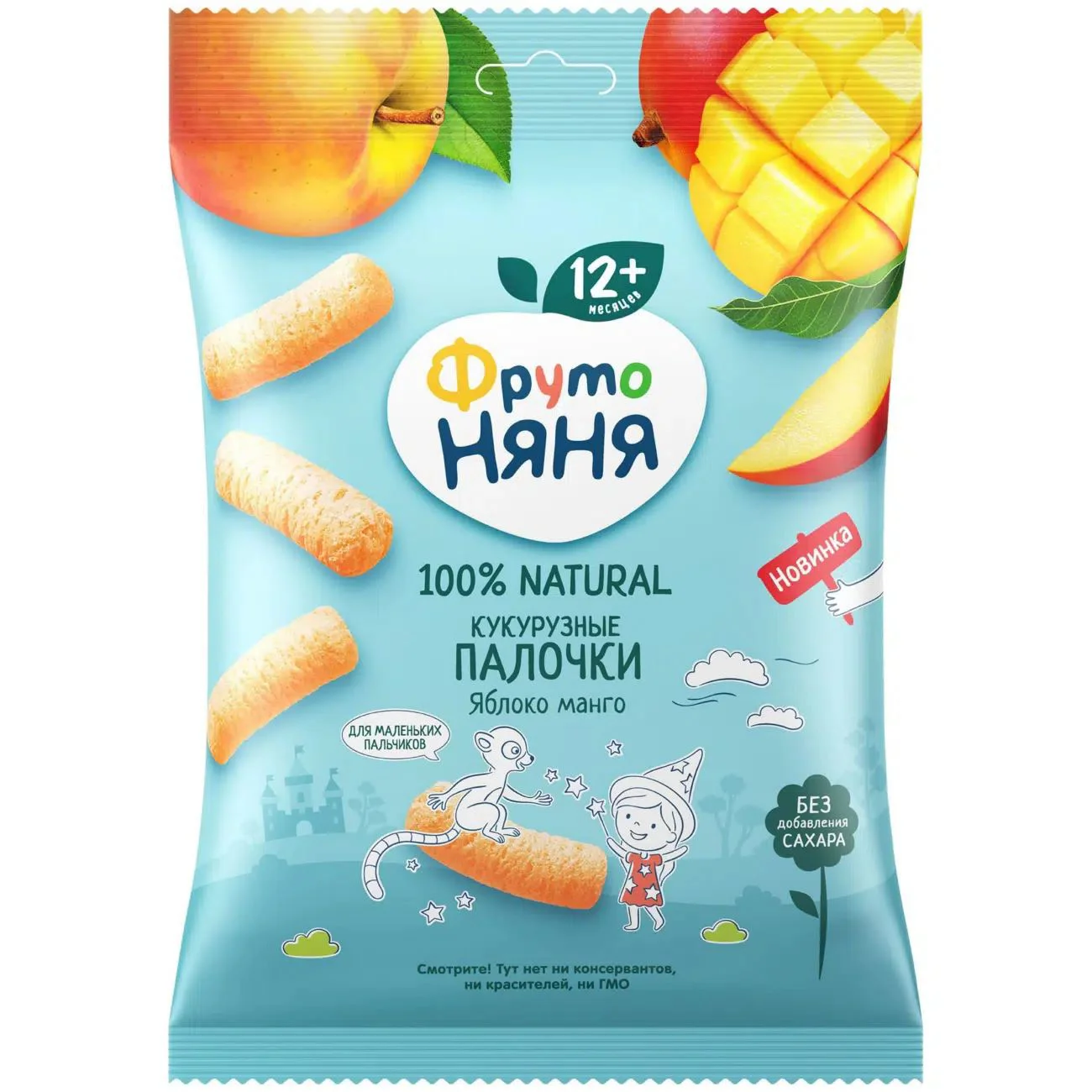 image for Кукурузные палочки ФрутоНяня с яблоком и манго (12+ мес.), 20 г foto