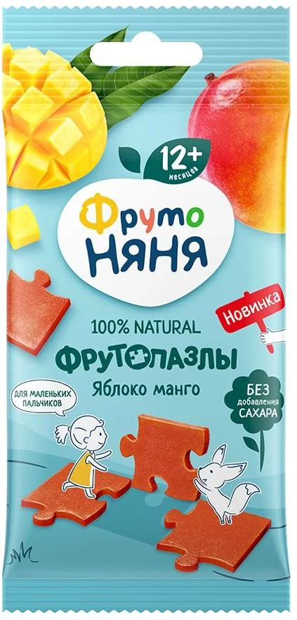 image for Мармелад ФрутоНяня Puzzle с яблоком и манго (12+ мес.), 20 г foto
