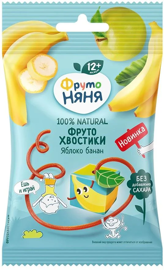 image for Мармелад ФрутоНяня с яблоком и бананом (12+ мес.), 15 г foto