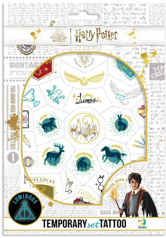 Set de tatuaje temporare Dodo Harry Potter Simboluri, 45 buc. foto