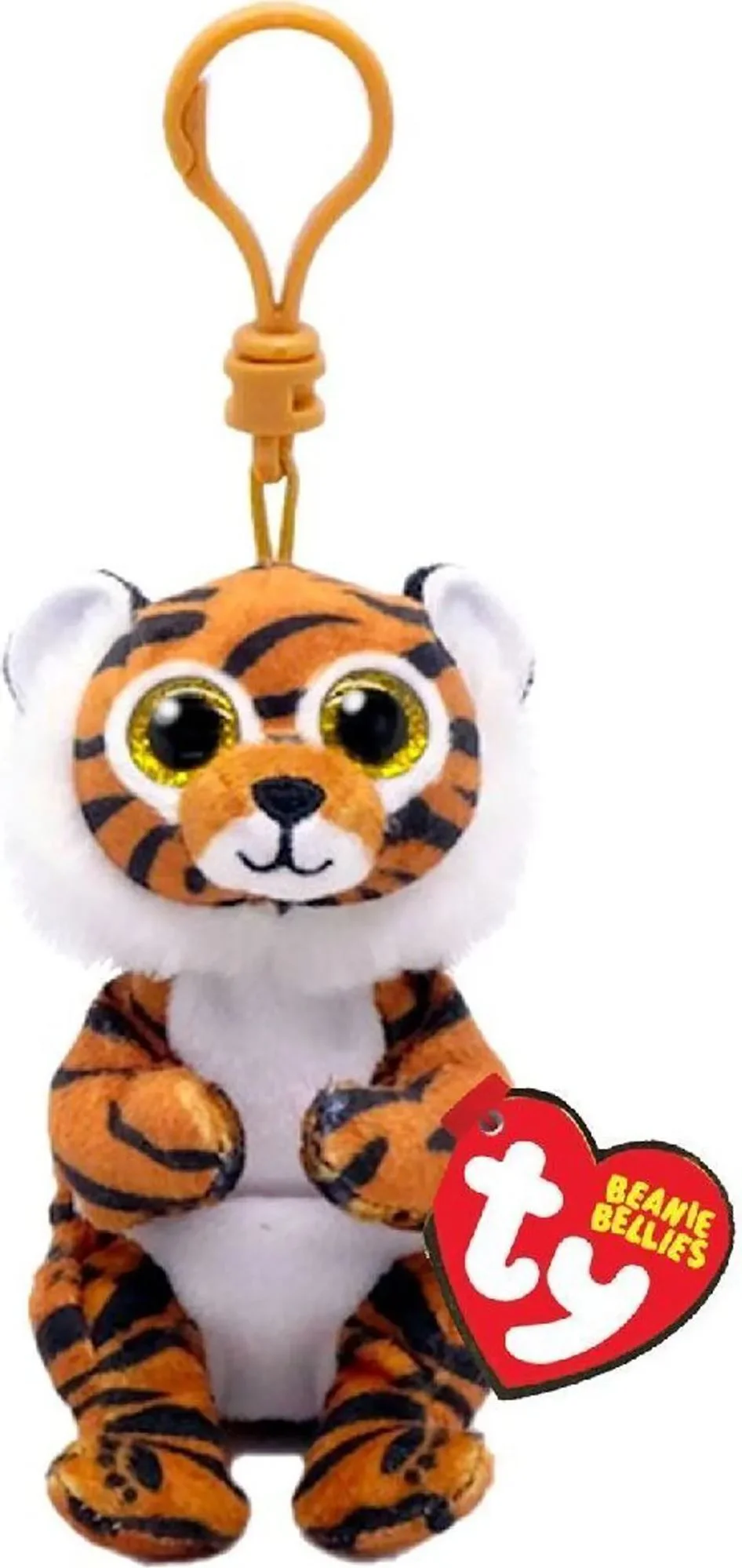 Jucarie breloc TY Beanie babies Tigru Clawdia, 12 cm foto