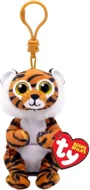 Jucarie breloc TY Beanie babies Tigru Clawdia, 12 cm foto