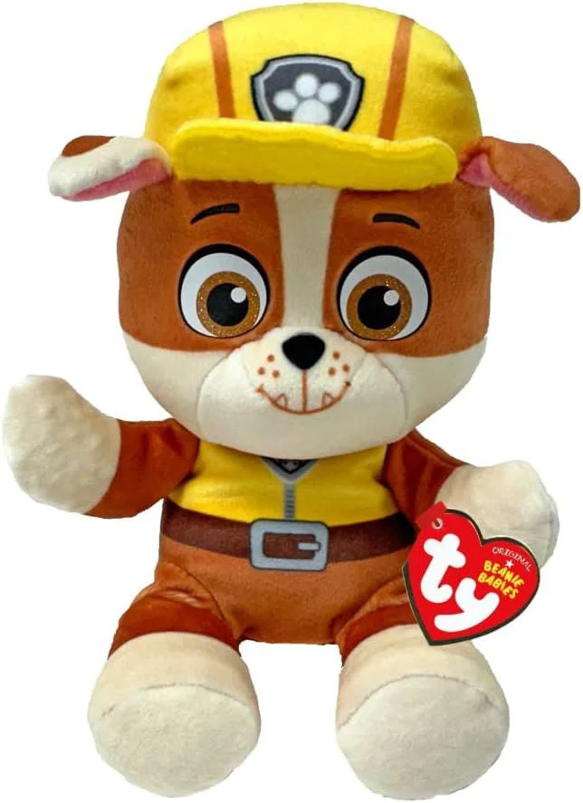 Jucarie de plus TY Beanie Babies Paw Patrol Rubble, 15/20 cm foto