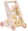 Antemergator din lemn cu activitati educative Viga Toys PolarB Pink foto