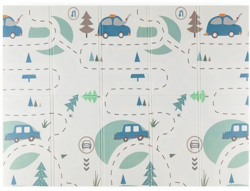 image for Складной игровой коврик 2 в 1 Petite&Mars Campy Cars&Arabesca foto