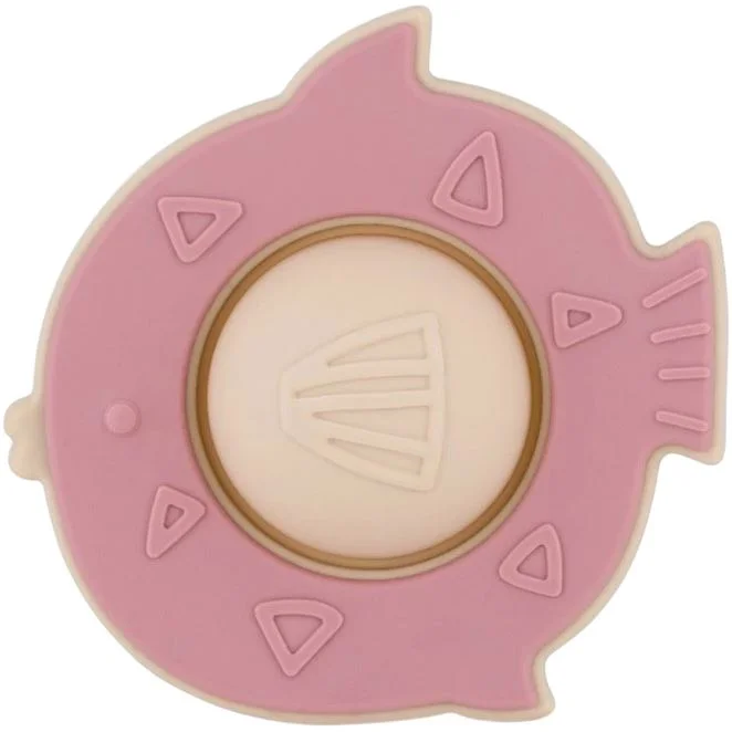 Силиконовый прорезыватель Petite&Mars Pop Up Fish Fiona Dusty Rose (6+ мес.) foto