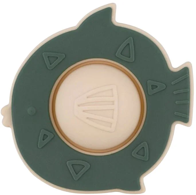 Силиконовый прорезыватель Petite&Mars Pop Up Fish Fiona Dusty Green (6+ мес.) foto