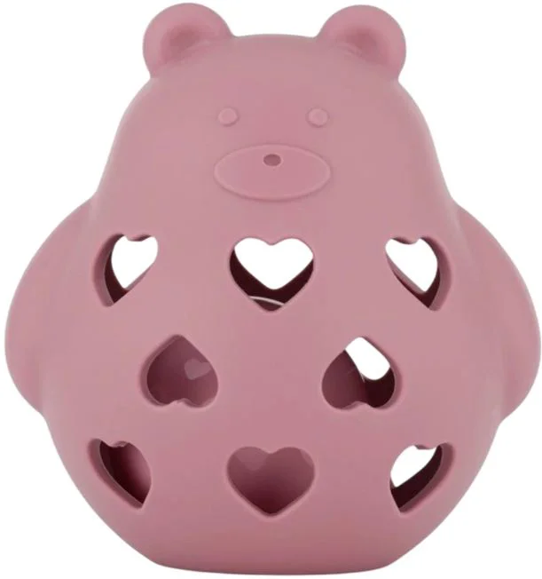 Zornaitoare din silicon Petite&Mars Bear Basil Dusty Rose foto