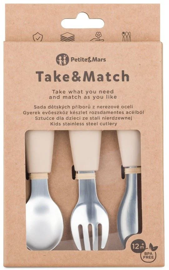 image for Set tacamuri din otel inoxidabil Petite&Mars Take&Match Desert Sand (12+ luni) foto