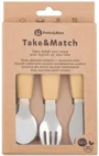 Set tacamuri din otel inoxidabil Petite&Mars Take&Match Intense Ochre (12+ luni) foto
