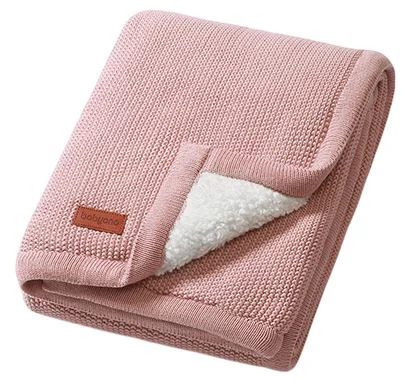 image for Patura din bumbac cu captuseala din fleece BabyOno Pink foto
