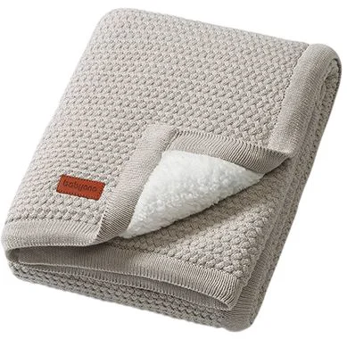 image for Patura din bumbac cu captuseala din fleece BabyOno Grey foto