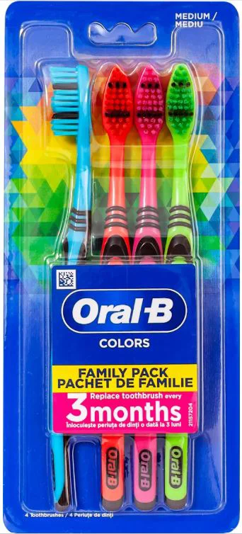 image for Periute de dinti Oral-B duritate medie Family pack, 4 buc. foto