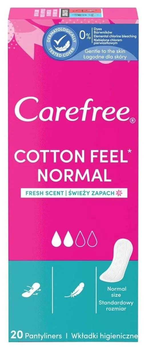 image for Absorbante Carefree Normal With Cotton Extract Fresh, 20 buc. foto