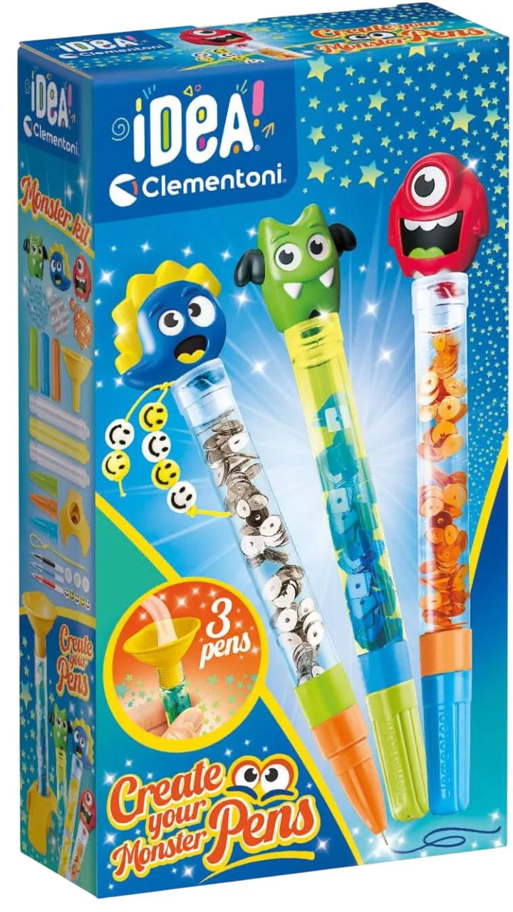 image for Игровой набор Clementoni Мини-лаборатория по созданию ручек Monster foto