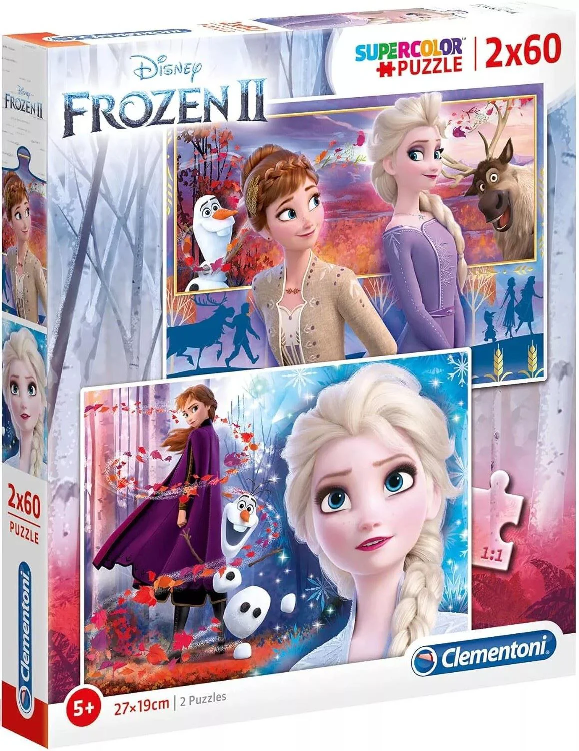 Puzzle 2 in 1 Clementoni Frozen, 60 el. foto