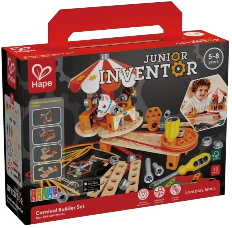 Set de constructie Hape "Construiti carnavalul" foto