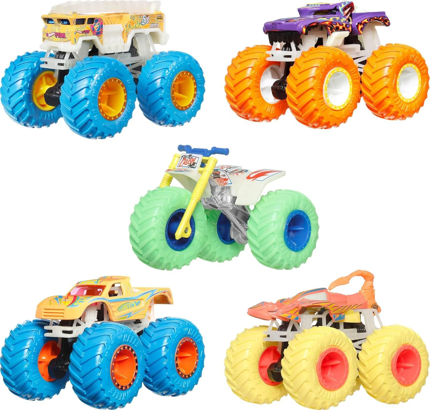 Машинка Hot Wheels Monster Trucks Glow in the Dark (светится в темноте) foto