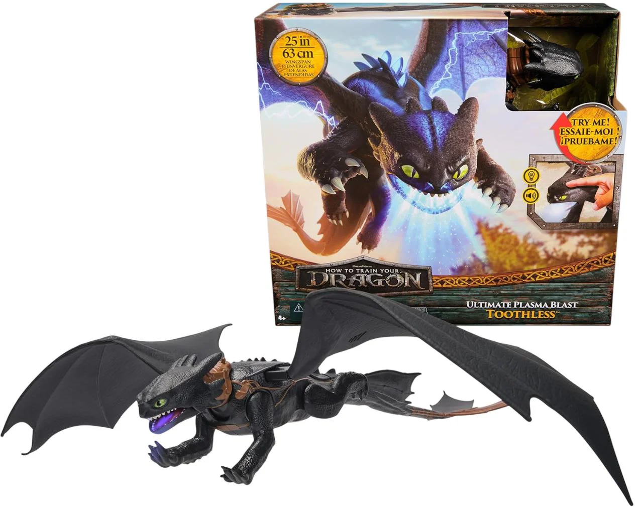 image for Jucarie interactiva Spin Master Toothless cu efecte de lumina si sunet foto