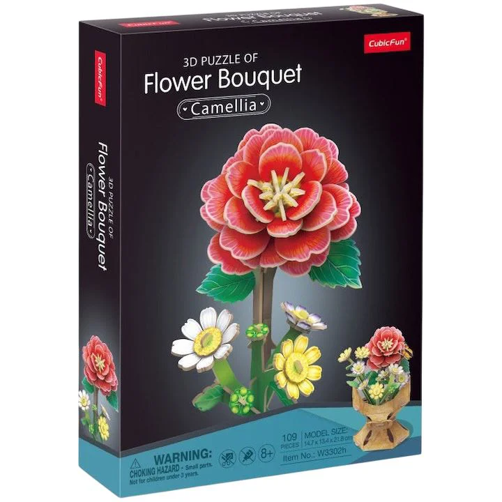 image for 3D-пазл CubicFun Букет цветов: Камелии, 108 эл. foto