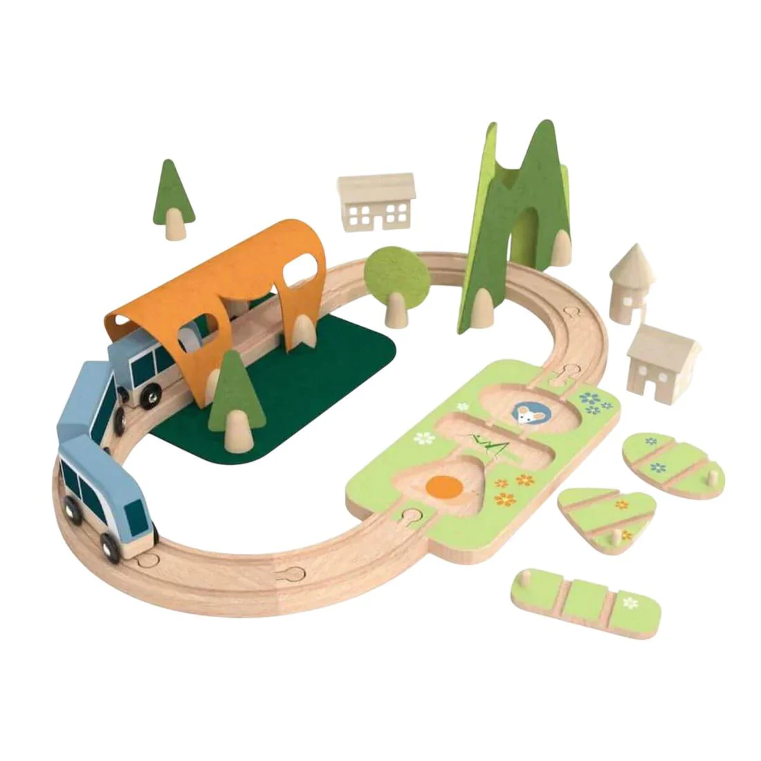 Cale ferata din lemn Classic World Little Train foto