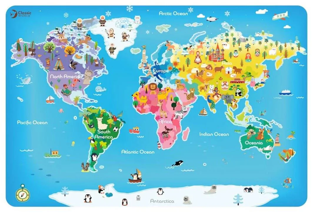 image for Пазл Classic World Карта мира, 48 эл. foto
