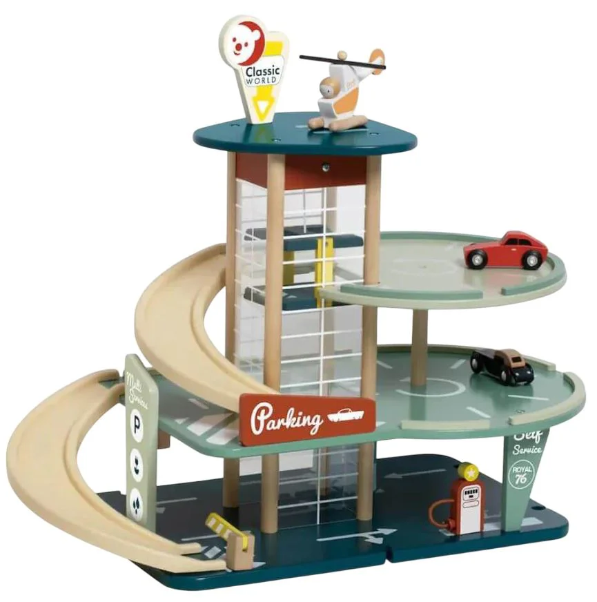 Set de joaca din lemn Classic World Parcare foto