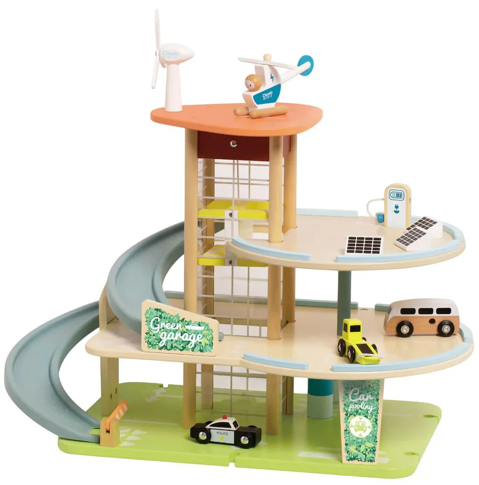 Set de joaca din lemn Classic World Parcare foto