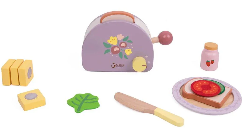 Set pentru micul dejun din lemn Classic World Toaster foto