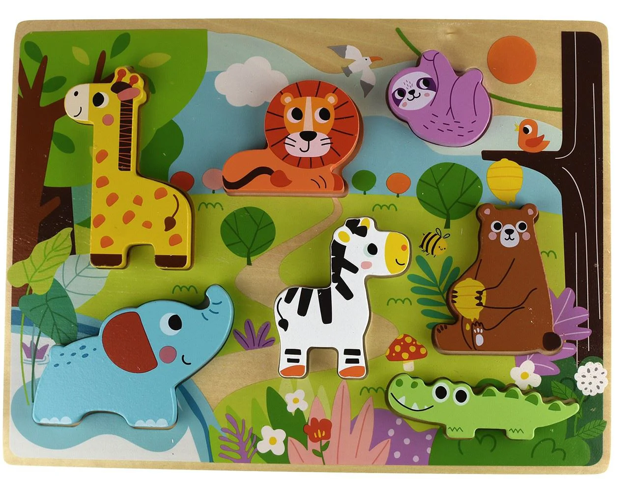 image for Развивающий пазл Tooky Toy Африканские животные foto